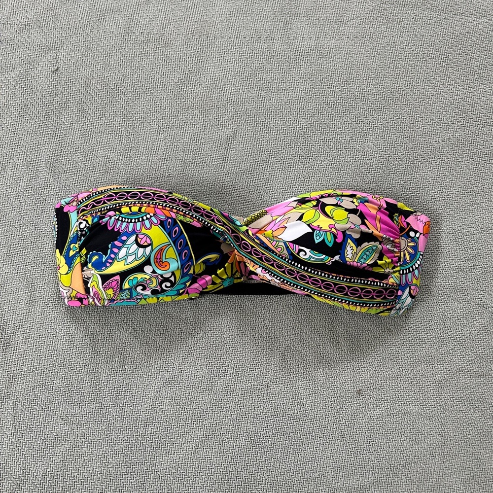 Trina Turk Multicolor Strapless Bikini Top